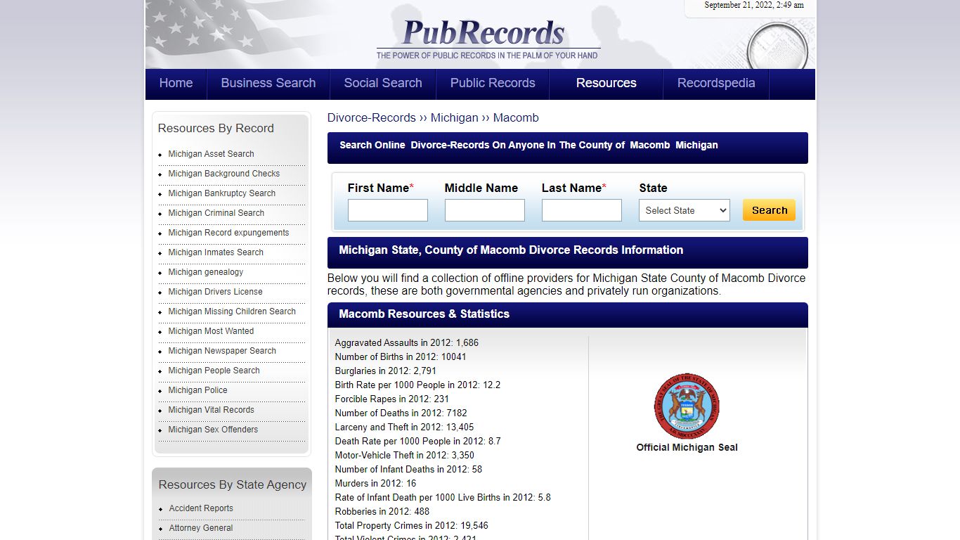 Macomb County, Michigan Divorce Records - Pubrecords.com